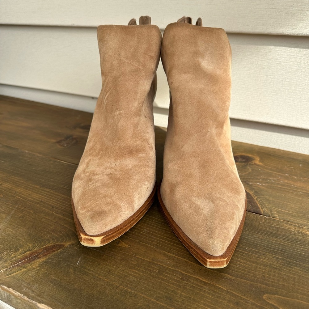 Vince Camuto Tan Suede Ankle Boots